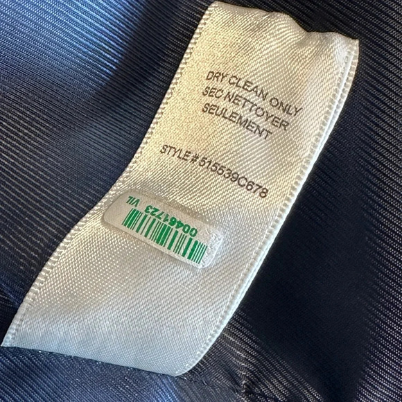 REBECCA TAYLOR Wool Blend Coat Faux Fur Collar Navy Blue, Size 2 - Picture 13 of 15